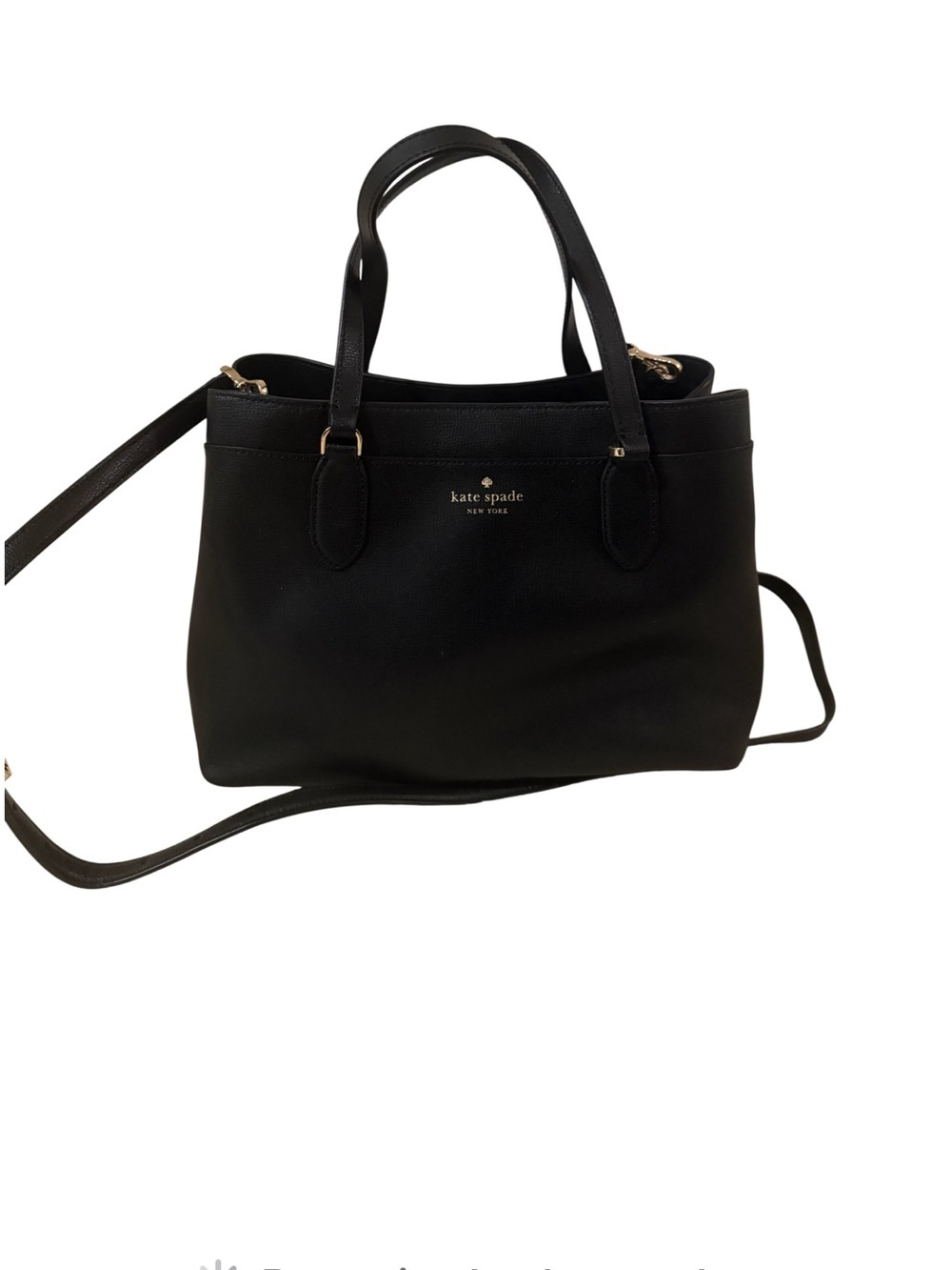 Kate Spade New York Sienna Satchel Black Leather with Detachable Strap-Like New